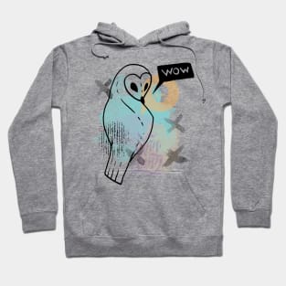 Owl abstract collage Hoodie